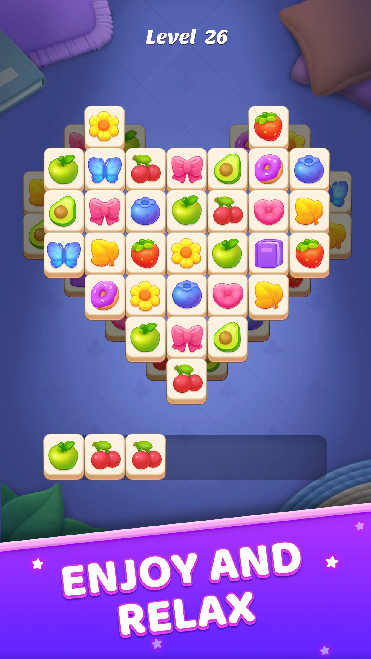 3 Tiles Match gameplay on mobile